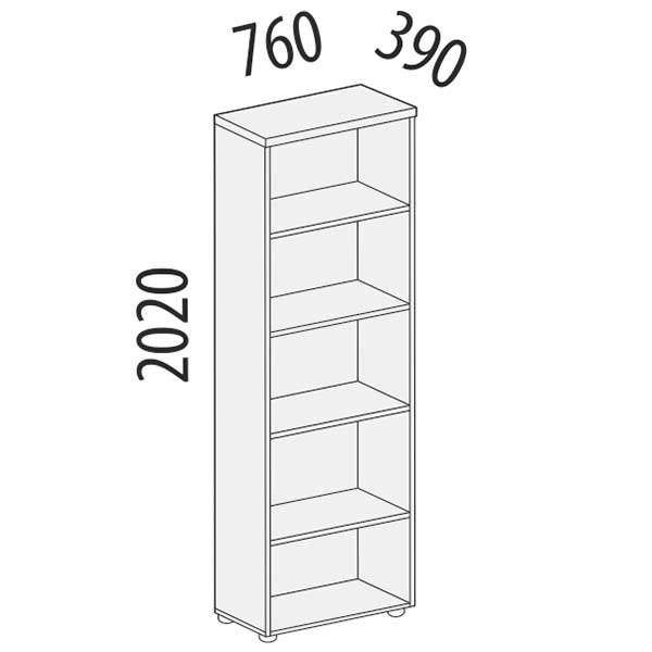 Стеллаж 5 секций Альфа 61.40 Ольха