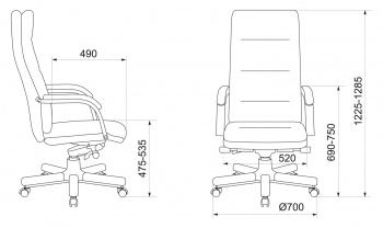 Кресло Бюрократ T-9927WALNUT