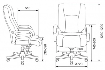 Кресло Бюрократ T-9925WALNUT